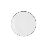 6 In. Trend Clear/Silver Plastic Plates | 10 Count